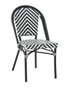 DKD Home Decor Silla de Aluminio y Ratán Sintético Negro