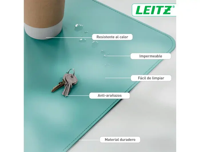 Leitz Alfombrilla de Sobremesa 80x40 cm Verde Menta Leitz Alfombrilla de Sobremesa 80x40 cm Verde Menta