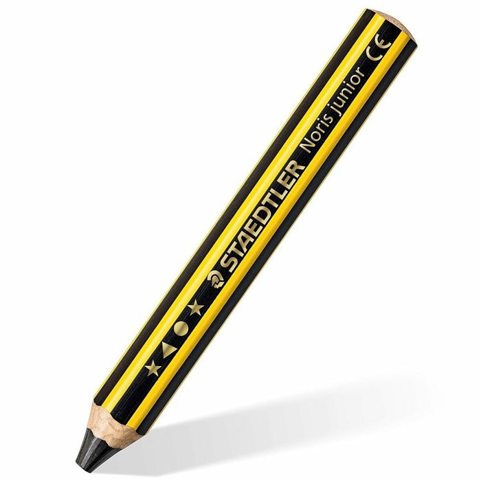 Staedtler Lápiz de Grafito Noris Junior 141 Extragrueso, Mina 2B, Caja de 6 unidades
