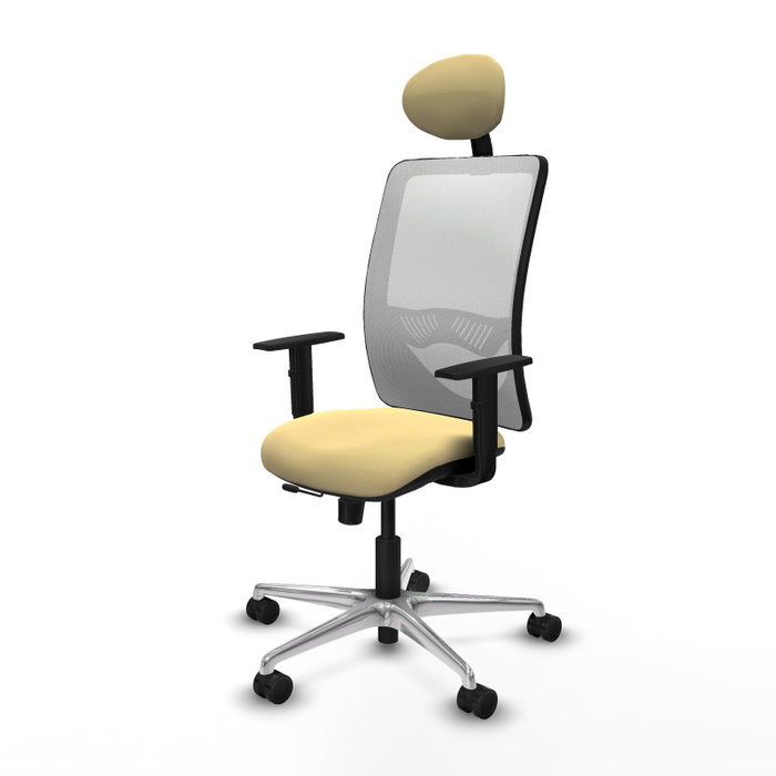 PIQUERAS Y CRESPO Silla de Oficina Zulema con Mecanismo Sincro/Traslack Crema y Blanco
