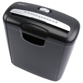 GENIE 240S Destructora de papel con corte en tiras, 6 hojas, negro