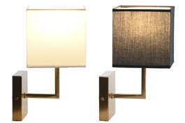 DKD Home Decor Lámpara Aplique Metal y Poliéster Pack de 2 Surtido