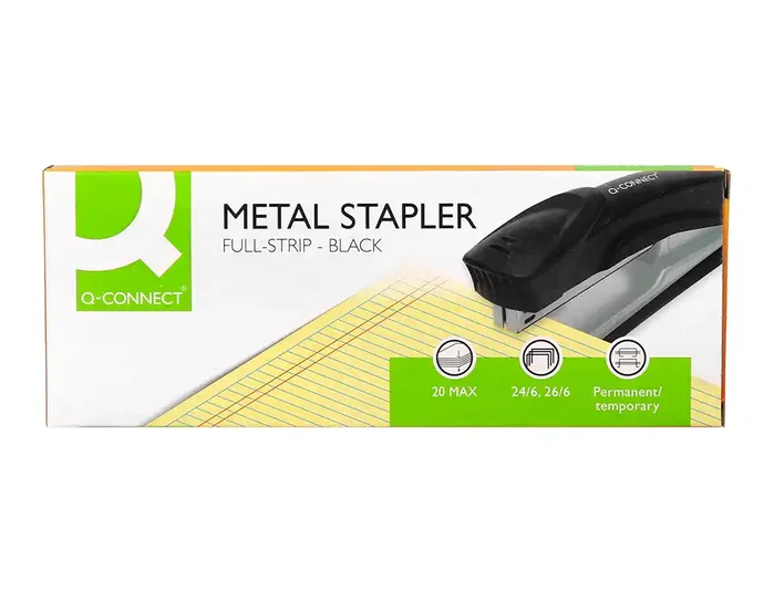 Q-connect Grapadora kf14211 Metálica Negra