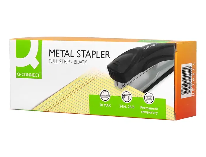 Q-connect Grapadora kf14211 Metálica Negra