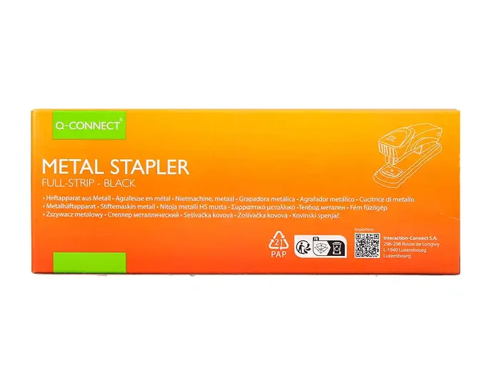Q-connect Grapadora kf14211 Metálica Negra