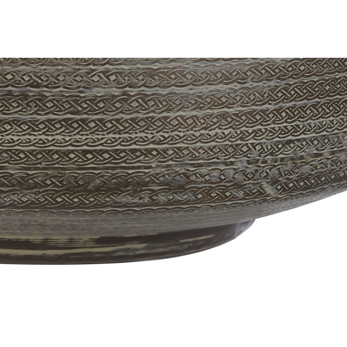 DKD Home Decor Lámpara de Sobremesa Mundra Aluminio Patinado Cobre y Beige