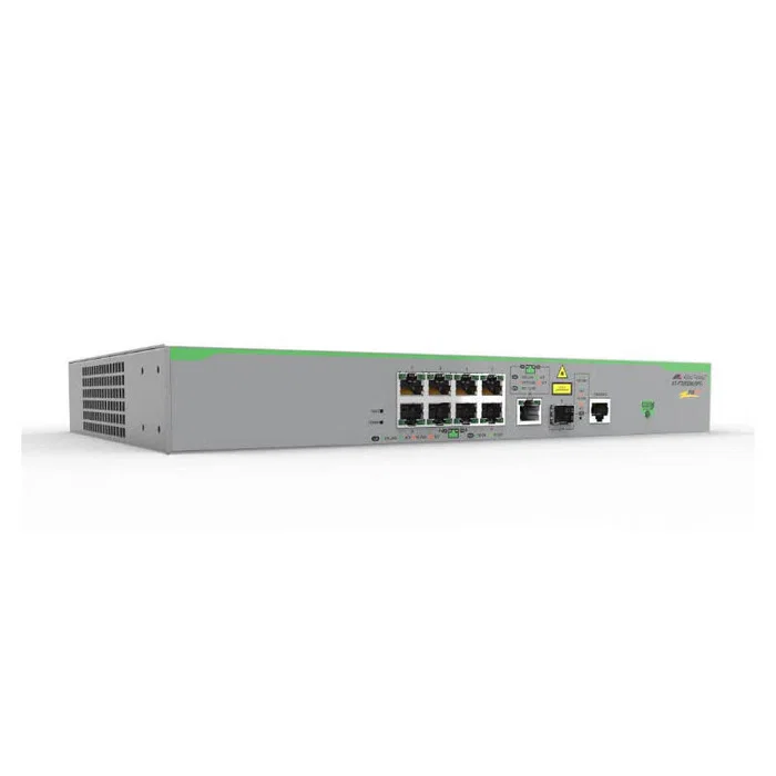 Allied Telesis AT-FS980M/9PS-50 Switch Gestionado Fast Ethernet 8 Puertos (10/100) 1x Gigabit y 1x SFP con PoE+ (150W) - Gris