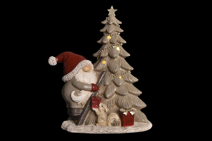DKD Home Decor Set de 2 Figuras de Árbol de Resina con LED
