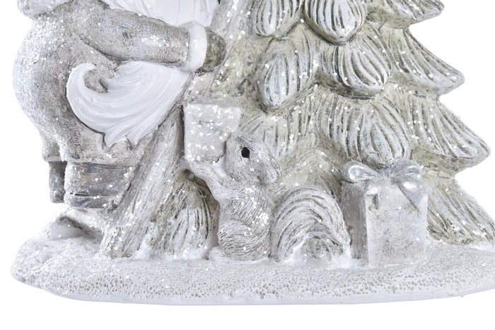 DKD Home Decor Figura Navidad Tradicional Rojo Gris 10 x 18 x 15 cm (2 Unidades)