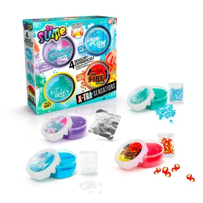 Canal Toys SO SLIME DIY Multipack Xtra Sensation Con 4 slimes sensacionales y adornos SSC 308 Canal Toys SO SLIME DIY Multipack Xtra Sensation Con 4 slimes sensacionales y adornos SSC 308
