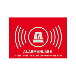 ABUS Pegatina de advertencia de alarma AU1322 148x105mm