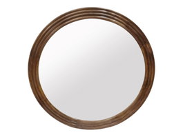 DKD Home Decor Espejo Mango Cristal 120x3x120 3D Natural