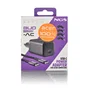 NGS BUD65W-AC Cargador GaN USB-C 65W Carga Rápida con Cable 1.5m y 4 Conectores para Portátil Acer - Universal, PD 3.0, PPS, Voltaje 5-20V, Color Negro