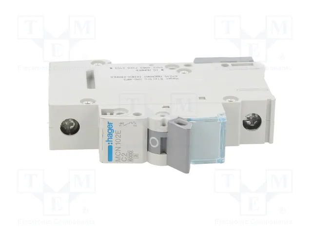 HAGER MCN102E Interruptor Magnetotérmico 2A 1 Polo 6kA