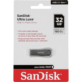 SanDisk Cruzer Ultra Luxe 32GB USB 3.1 Plata