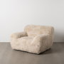 Sillón Beige Tejido 124 X 107 X 79,50 cm