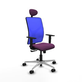 PIQUERAS Y CRESPO Silla de oficina Motilla con mecanismo Sincro, Morado y Azul