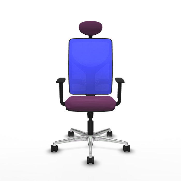 PIQUERAS Y CRESPO Silla de oficina Motilla con mecanismo Sincro, Morado y Azul