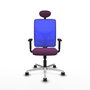 PIQUERAS Y CRESPO Silla de oficina Motilla con mecanismo Sincro, Morado y Azul