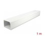 DeLOCK Conducto para cables con tapa autoadhesivo 83 x 54 mm - 1 m blanco