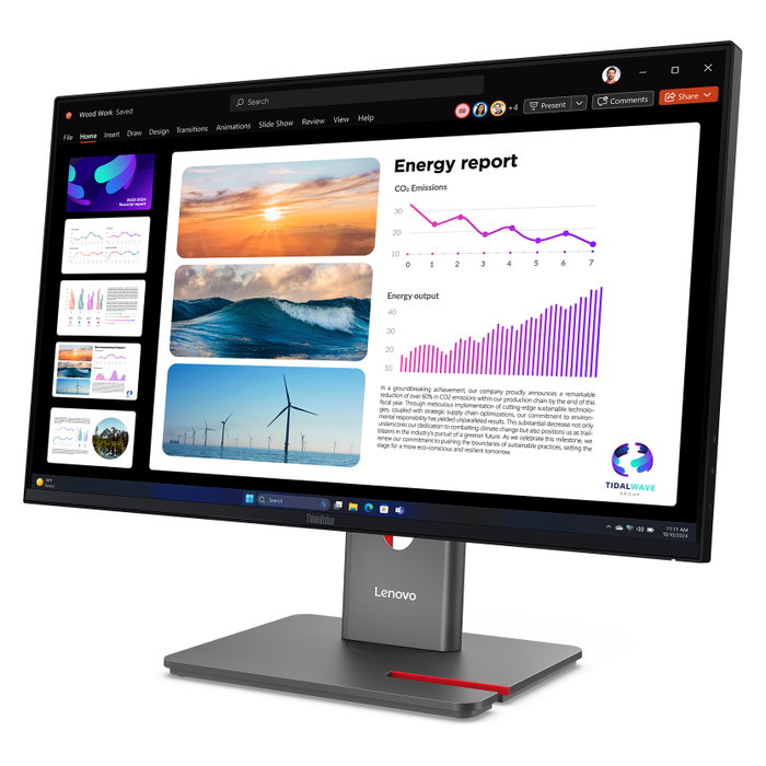 Lenovo ThinkVision P24Q-40 Monitor Quad HD 23.8 IPS Raven Black