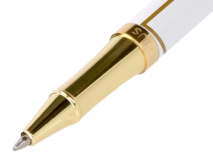 Belius Roller Carte Blanche Blanco y Dorado Tinta Negra Caja de Diseño Belius Roller Carte Blanche Blanco y Dorado Tinta Negra Caja de Diseño