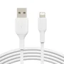 Belkin CAA001BT0MWH Cable USB A a Lightning MFi, 0.15 m (15 cm) para iPhone/iPad, Conector Macho a Macho, Blanco