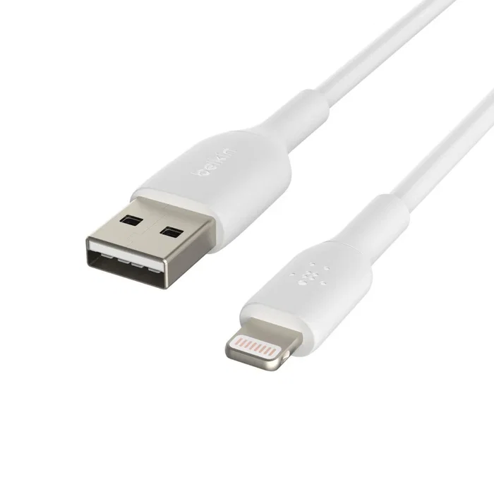 Belkin CAA001BT0MWH Cable USB A a Lightning MFi, 0.15 m (15 cm) para iPhone/iPad, Conector Macho a Macho, Blanco