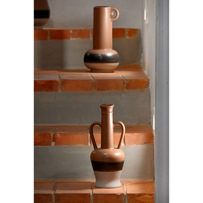 DKD Home Decor Set de 3 Jarrones de Porcelana Surtidos en Gris, Terracota y Blanco DKD Home Decor Set de 3 Jarrones de Porcelana Surtidos en Gris, Terracota y Blanco