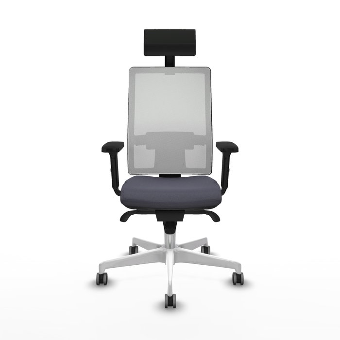 PIQUERAS Y CRESPO Silla de oficina Horna con mecanismo Sincro, Gris oscuro y Blanco PIQUERAS Y CRESPO Silla de oficina Horna con mecanismo Sincro, Gris oscuro y Blanco