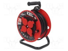 KEL Prolongador de alimentación H05RR-F 3G1,5mm2 20m negro
