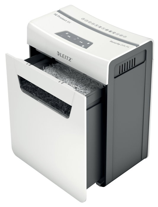 LEITZ Protect 8X Destructora de Documentos con Corte de Partículas, Blanco