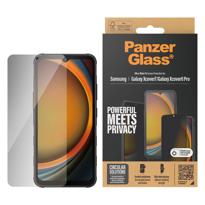 PanzerGlass UWF Protector de Pantalla de Privacidad para Samsung Galaxy Xcover7 Pro y Xcover6 Pro