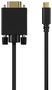Aisens Cable Conversor USB-C a VGA, 0.8m, Negro