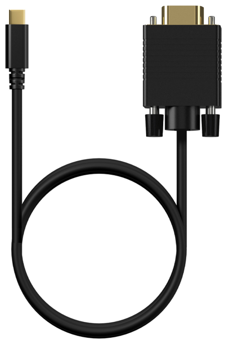 Aisens Cable Conversor USB-C a VGA, 0.8m, Negro