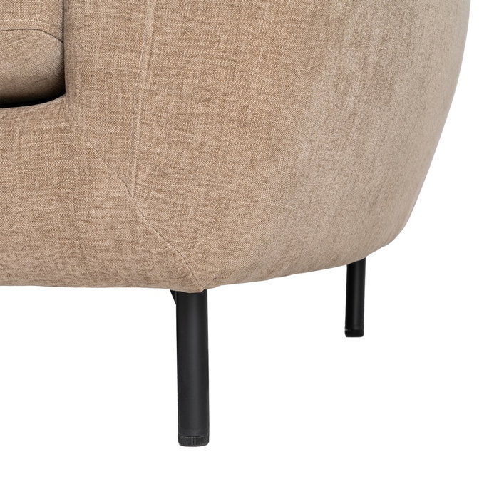 Sofá 3 Plazas Marrón Claro Tejido-Metal 229 X 92 X 88 cm Sofá 3 Plazas Marrón Claro Tejido-Metal 229 X 92 X 88 cm