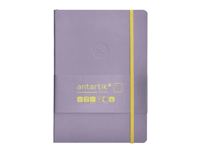 Antartik Cuaderno A5 Tapa Blanda Hojas Cuadriculadas Morado y Amarillo 80 Hojas 80gr FSC