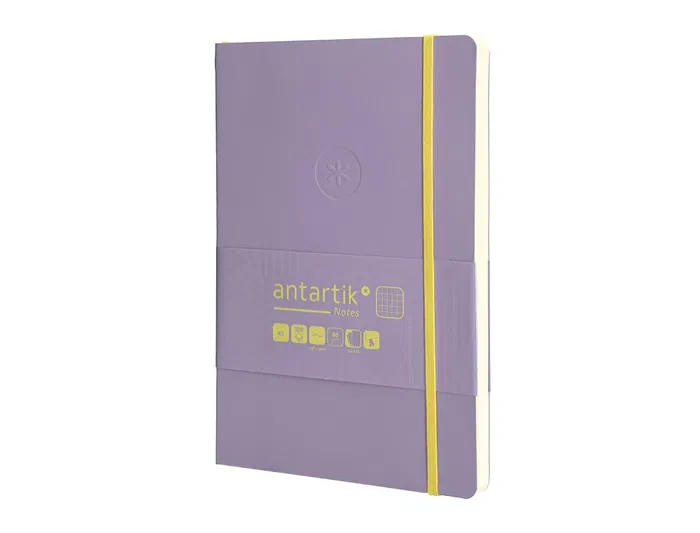 Antartik Cuaderno A5 Tapa Blanda Hojas Cuadriculadas Morado y Amarillo 80 Hojas 80gr FSC