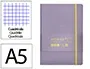 Antartik Cuaderno A5 Tapa Blanda Hojas Cuadriculadas Morado y Amarillo 80 Hojas 80gr FSC