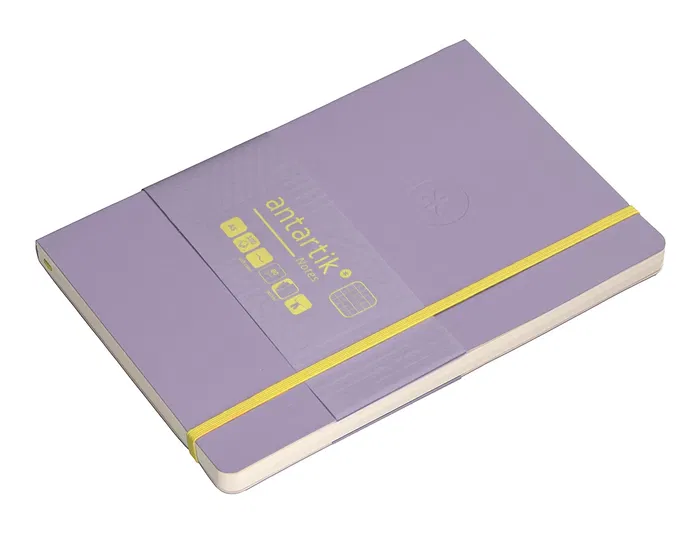 Antartik Cuaderno A5 Tapa Blanda Hojas Cuadriculadas Morado y Amarillo 80 Hojas 80gr FSC