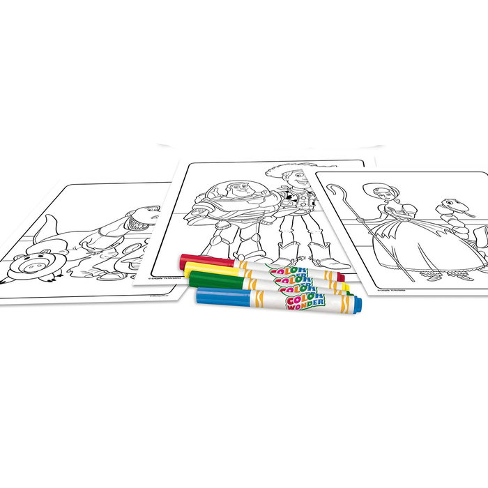 Crayola 75-2668G Set Color Wonder Colorea Sin Manchas - Libro 18 Páginas + 4 Rotuladores, Licencia Toy Story, +3 años