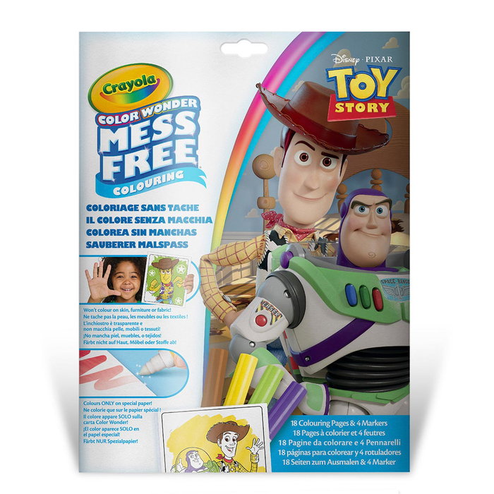 Crayola 75-2668G Set Color Wonder Colorea Sin Manchas - Libro 18 Páginas + 4 Rotuladores, Licencia Toy Story, +3 años