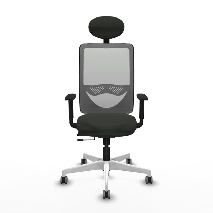 PIQUERAS Y CRESPO Silla de oficina Zulema con mecanismo Sincro/Traslack, Negro y Gris