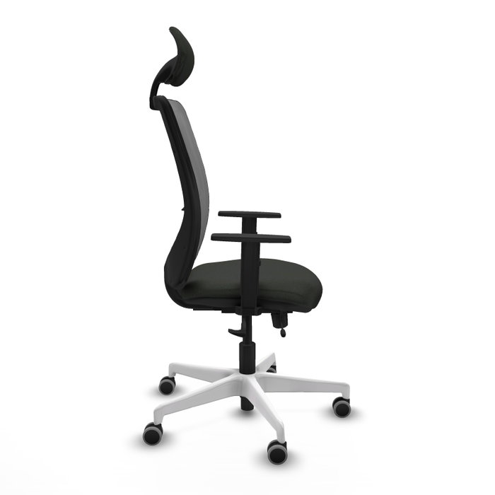 PIQUERAS Y CRESPO Silla de oficina Zulema con mecanismo Sincro/Traslack, Negro y Gris