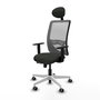 PIQUERAS Y CRESPO Silla de oficina Zulema con mecanismo Sincro/Traslack, Negro y Gris