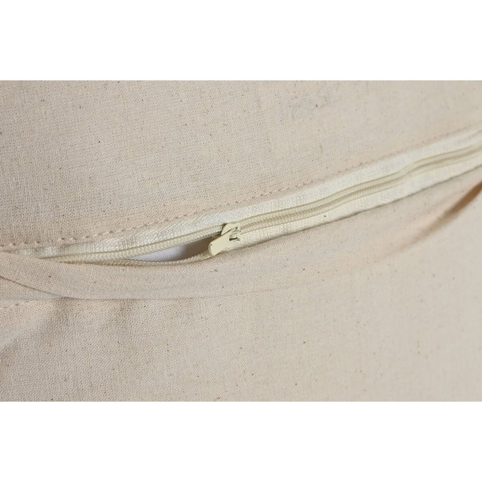 DKD Home Decor Surtido de 2 Cojines de Yute Diseño Árbol Marrón y Blanco
