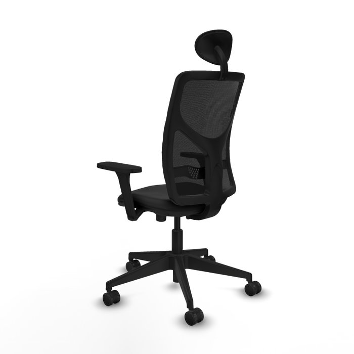 PIQUERAS Y CRESPO Silla de oficina Motilla con mecanismo Sincro/Traslack, Similpiel Negro