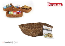 Privilege Cesta de Ordenación Seagrass 16 cm x 16 cm x 5 cm (24 Unidades)