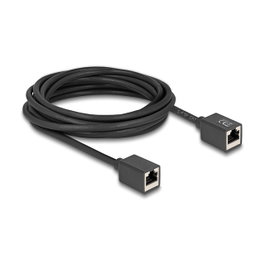 DeLOCK 90333 Cable de Extensión de Red RJ45 Hembra a Hembra Cat6a S/FTP 5 m Negro