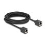 DeLOCK 90333 Cable de Extensión de Red RJ45 Hembra a Hembra Cat6a S/FTP 5 m Negro